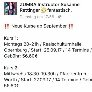 Zumba Kurse