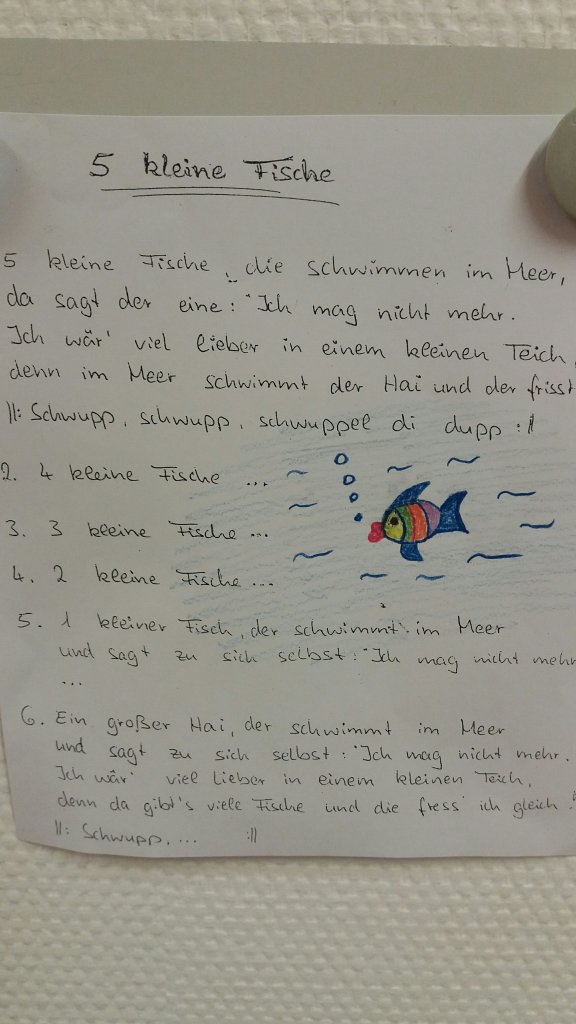 Lied 5 kleine Fische