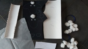 Schaf Laterne basteln