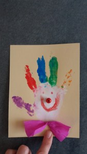 Clowns aus Handabdrücken