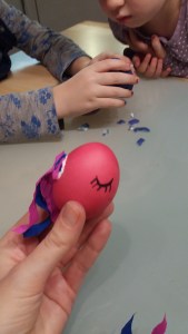 Einhorn Ostereier basteln