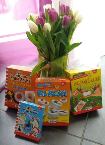 Verlosung AMIGO Spiele: Halli Galli, Klack, Ringl Ding, Mau Mau