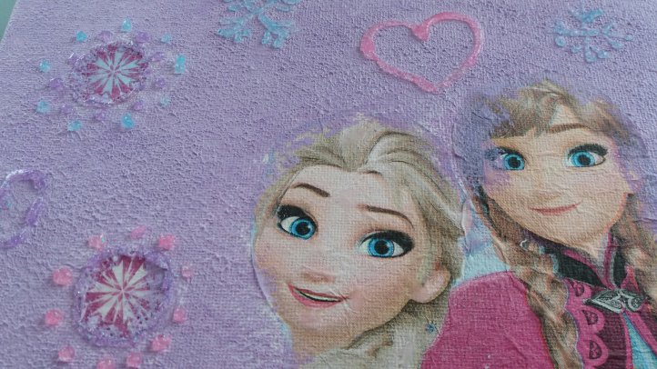 Anna und Elsa mit Serviettentechnik