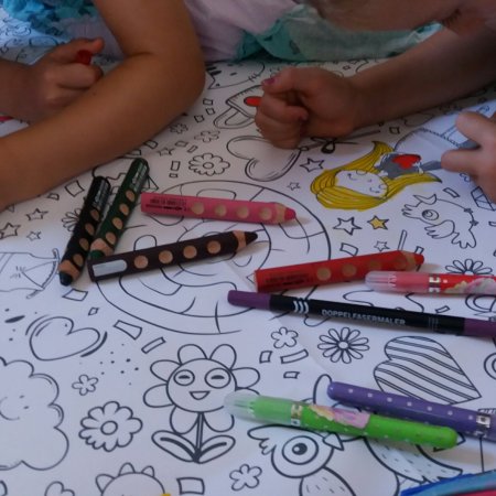 Papiertischdecke zum Ausmalen von Jeka