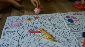 Ausmaltischdecke und Platzsets von Jeka