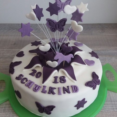 Torte zur Einschulung 2018 mit Cakerella Backboxen