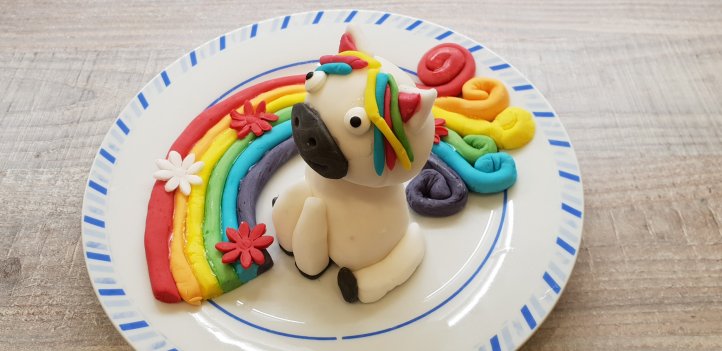 Einhorn aus Fondant