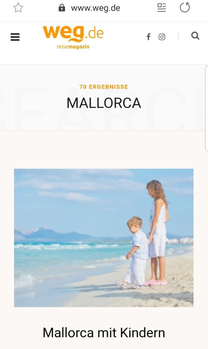 weg.de Mallorca mit Kindern