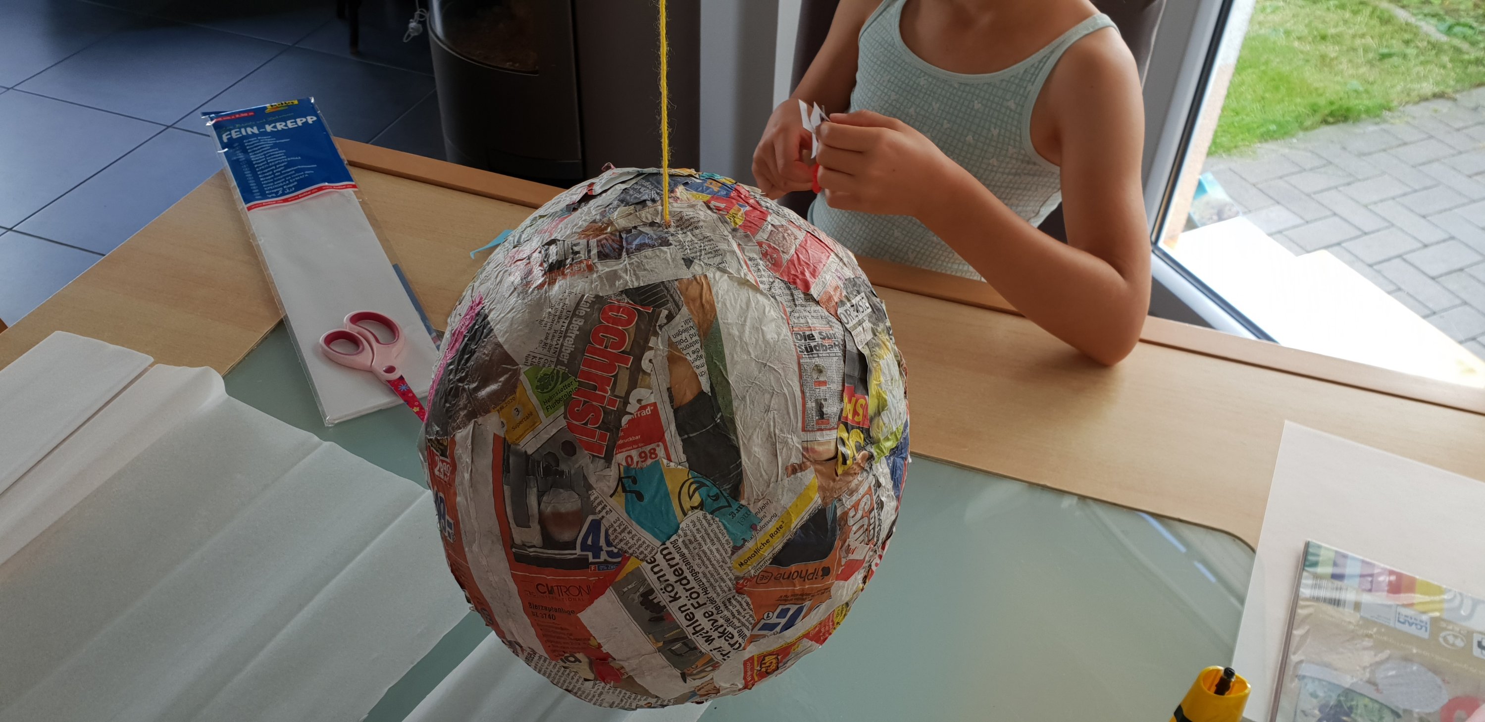 Pinata selber basteln, Drachenpinata