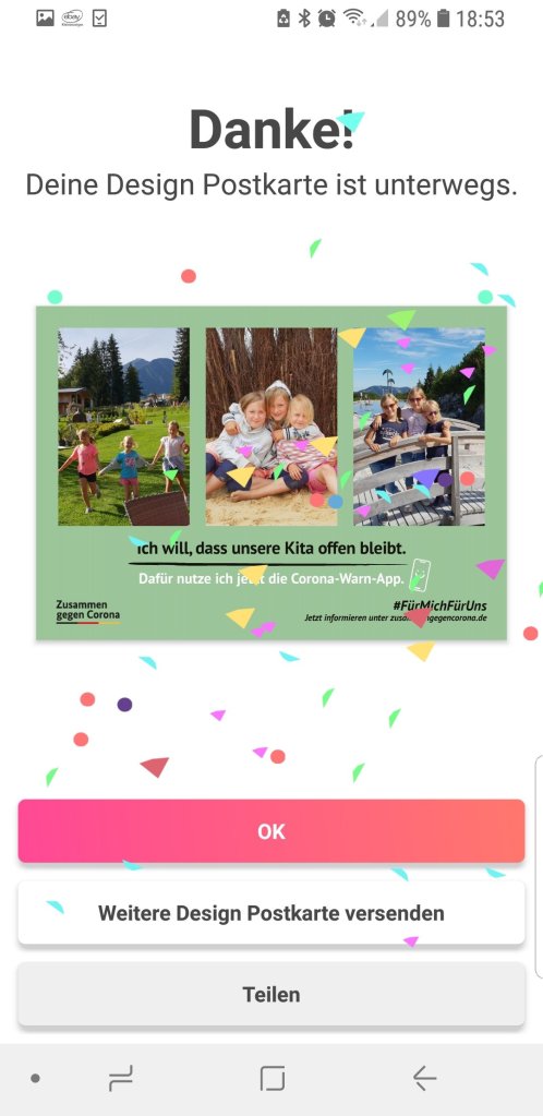 1 Millionen Postkarten gegen Corona MyPostcard